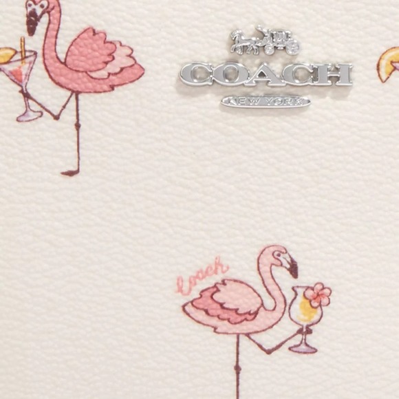 NWT Coach Snap Wallet With Flamingo Print - Picture 4 of 7